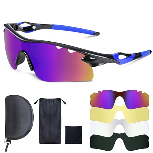 ZOYYE Shooting Glasses with 5 Interchangeable Lenses and Carrying Case Anti Fog Hunting Safety Glasses for Men Women