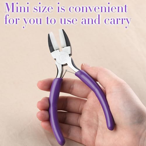 Image of SPEEDWOX 5.5 inch Nylon Jaw Pliers Flat Nose, 2 Replacement Tips for Jewelry