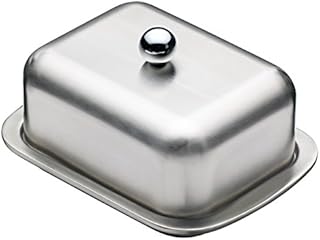 Kitchen Craft "MasterClass" Insulated Butter Dish, Silver