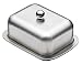 Produktbild KitchenCraft MasterClass Butterdose mit Deckel, Edelstahl, Doppelwandig, Butterschale, gebürsteter Edelstahl, hält Butter bis zu 5 Stunden kühl und streichbar, 16 cm x 12.2cm x 9 cm, 250 g Kapazität