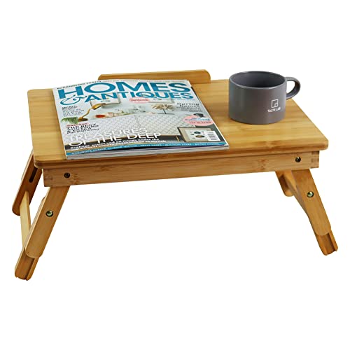 WKWKER-Bambou-Bureau-Pour-Ordinateur-Portable-Avec-Pieds-Pliants-Surface-Inclinable-Table-De-Travail-Reglable-Ordinateur-Portable-Stand-Bed-Plateau-Pour-TV-Canape-Etude-Ordinateur-Ipad-LivreNaturel