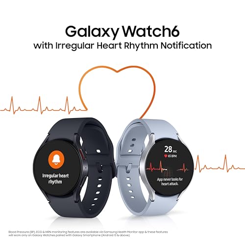 Image of Samsung Galaxy Watch6 LTE (44mm, Graphite, Compatible with Android only) | Introducing BP & ECG Features