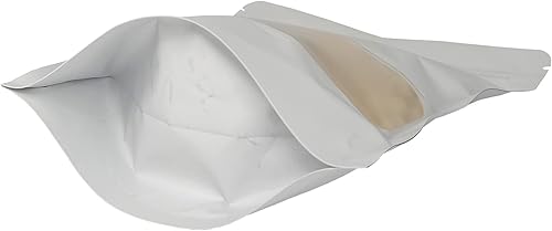 Miniatura 2 de 50 bolsas de almacenamiento de alimentos de pie con ventana transparente resellable con cierre de cremallera a prueba de olores para almacenamiento