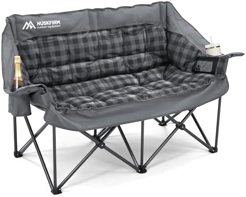 Double Camping Chairs Padded Loveseat Chair for 2 Person - Heavy ...