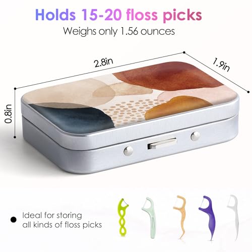 Image of Dental Floss Portable Case, Easy to Store Floss Picks of Various Sizes, Portable Dental Floss Dispenser is Perfect for Travelling, Hotels, Dinners, Appointments.Bohemian Patches