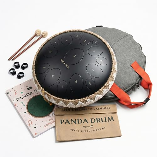 Panda Drum Pro | Steel Tongue Handpan Music Book, Mallets,