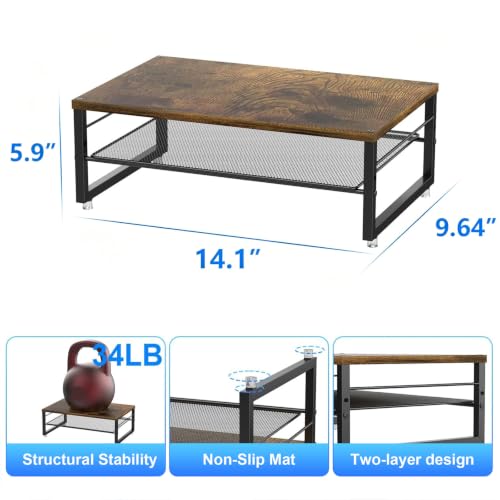 Image of gianotter 2-Tier Wood Monitor Stand Riser