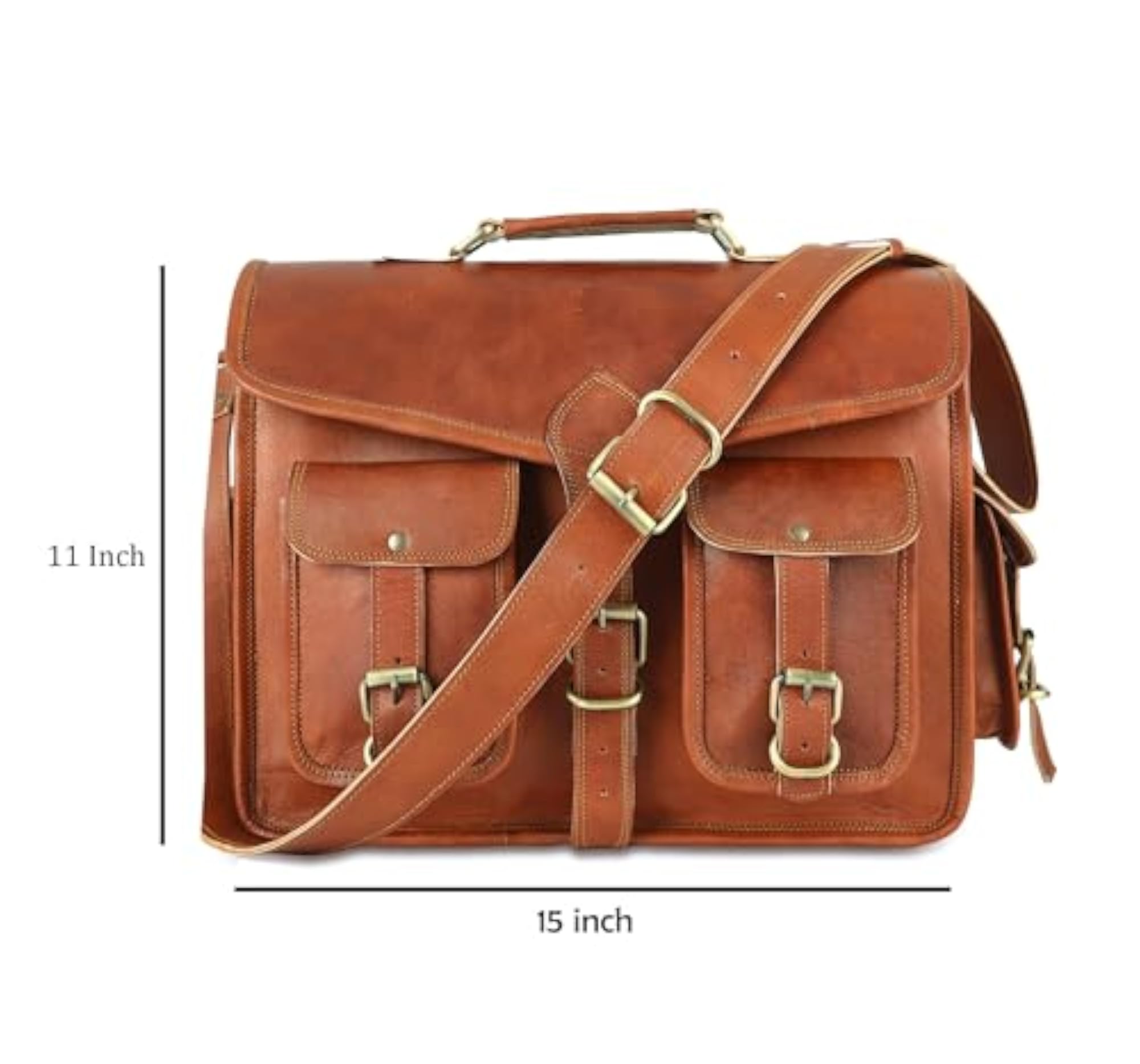 Stylish Genuine Leather Travel Office Business Messenger Bag