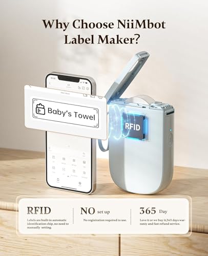 NIIMBOT D11 Upgraded Version 300 DPI Label Maker with Tape, Blue - image 7