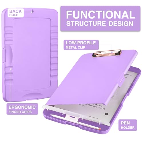image for Sooez Clipboard with Storage, High Capacity Nursing Clipboard with Pen