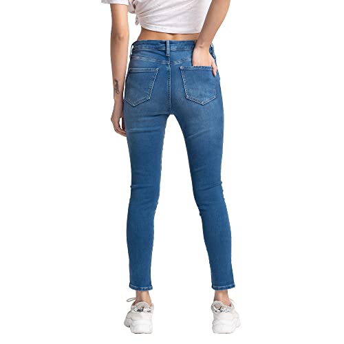 Image of Spykar Womens Mid Rise Super Slim Fit Jeans