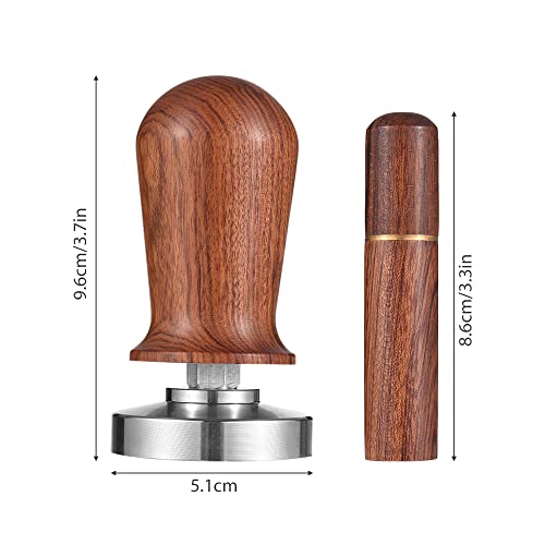 BHCASE Conjunto de calcador e agitador de café expresso de 51 mm Tamper calibrado de café com mola p