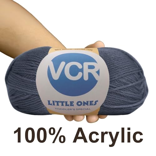 Image of VCR Cambridige Blue Yarn, 100 Grams Hank, 190 Meters Length, Acrylic Ball for Crochet and Knitting, Soft Crosia Threads, Pack of 1 Yarn, Suitable for DIY Crafts