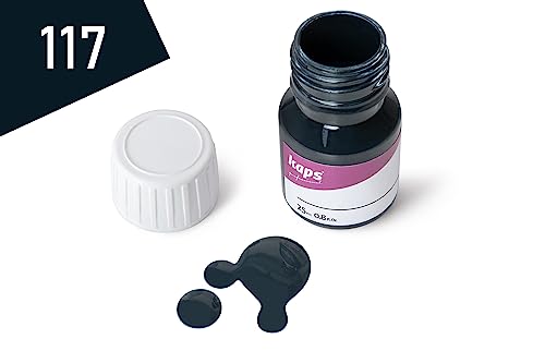 Image of Kaps Dye With Primer For Natural And Synthetic Leather Shoes, Super Color And Preparer, 70 Colors (117 - Navy Blue).