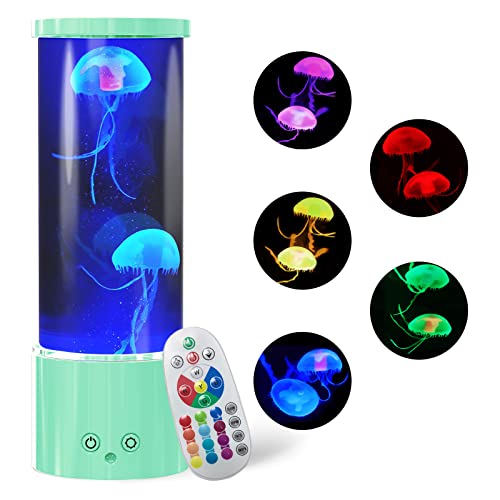 Kikilive Jellyfish Lava Lamp, Led Jellyfish Tank Table Lamp With Remote Control,17 Color Changing Dimmable Jellyfish Night Light For Home Decor & Christmas Birthday Gifts #TOP4