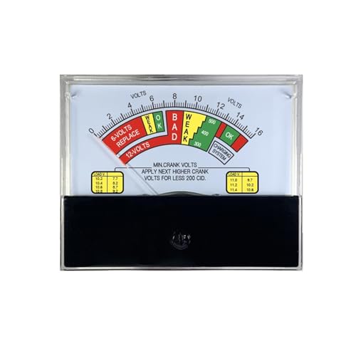Voltmètre 12V 16V instrument de test de batterie 44C2 contre les pannes