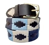 WeavingCraft Argentinian Leather Premium Handmade Stitched Embroidered Designer Polo Belt -1mm (4016 - Waist Size- 26'' TO 30'')