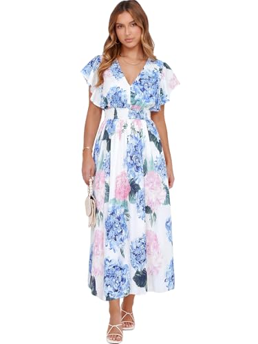 Image of Flessibili Womens Summer Floral Maxi Dress Wedding Guest Party Long Dresses 2026