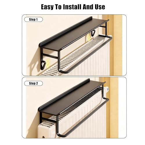 Étagère de radiateur porte-serviettes sans percer pour petits espaces