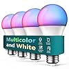 TREATLIFE Smart Light Bulbs 4 Pack, UL Certified 2.4GHz Color Changing Light Bulb, Works with Alexa Google Home, A19 E26 Dimmable LED Light Bulb 9W 800 Lumen for Party Decoration, Smart Home Lighting