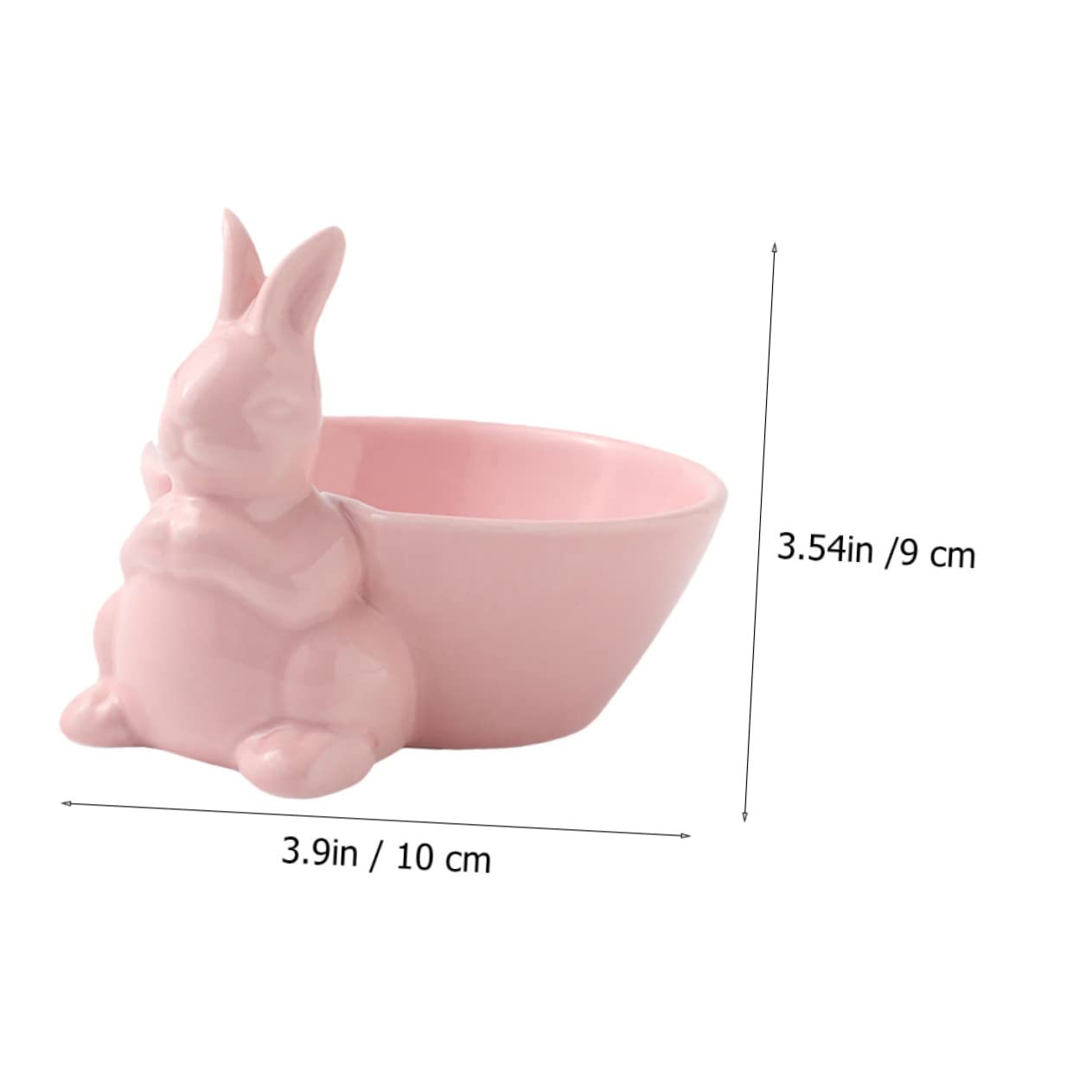 Cabilock 1Pc Easter Bunny Shaped Bowl Decorative Salad and Snack Dish Multi Functional Tableware for Parties Random Color for Fruits Candy and Baked Goods Storage