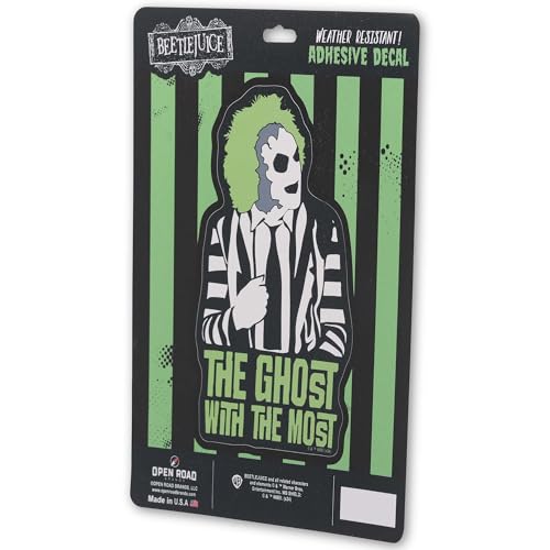Image of Beetlejuice Ghost with The Most Adhesive Vinyl Decal - Vintage Beetlejuice Sticker for Car, Window, Water Bottle or Laptop