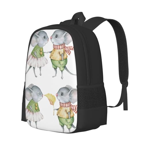 Mochila plegable ligera 20L de acuarela con diseño de ratones miniatura 2