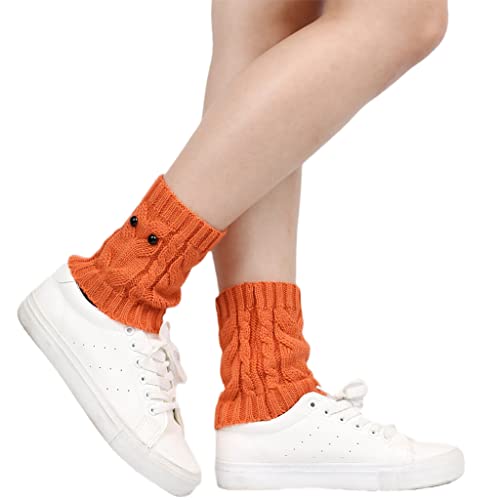 Women Winter Cable Knit Leg Warmers Boot Cuff Ankle Socks