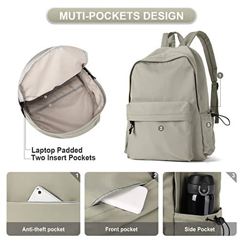 Image of Purple School Backpack for Girls Water Resistant High School Book Bag Simple Backpack for Teens Boys Girls, Lightweight Middle Back Pack Daypack
