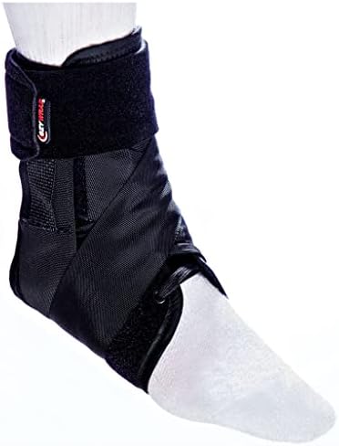 Ezy Wrap Speed Lacer Ankle Orthosis | Ankle Support Brace | Ankle Brace for Women & Men | Ankle Support Strap for Sprain, Ankle Sleeve, Ankle Wrap Foot Brace | 2XL | (Single/Black)