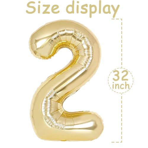 Image of 32 Inch Light Gold 2026 Number Foil Balloons | Champagne Gold, Foil Mylar Helium, Large Digital Balloon, Birthday,New Year Eve,Graduation, Christmas Festival Party