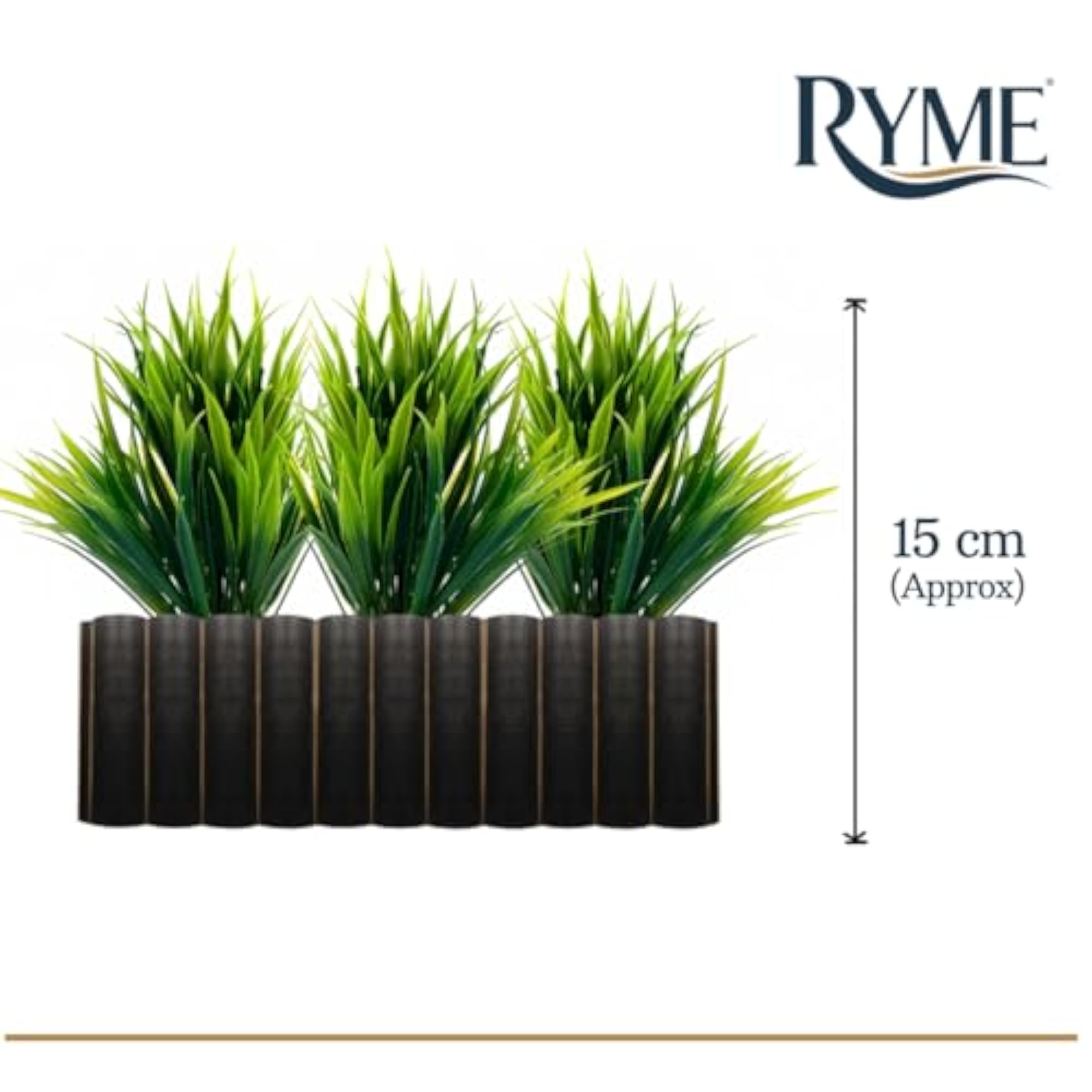Rectangle Wooden Pot with Artificial Plants, Indoor Decor