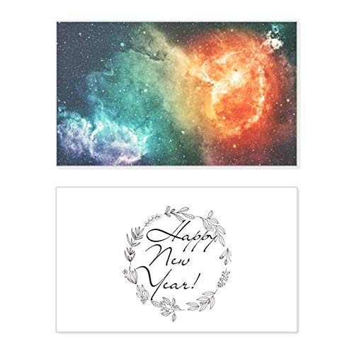 Tarjeta de felicitación para año nuevo diseño de nebulosa tamaño pequeño