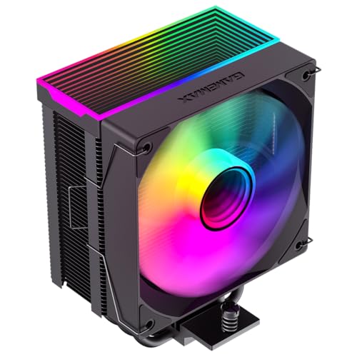 GAMEMAX SIGMA 550 - Enfriador de CPU de 220 W TDP 5 tubos de calor de cobre de 6 mm y disipador de calor de aluminio, ventilador infinito ARGB PWM de 120 mm para Intel LGA1700 / 115X / 1200 y AMD AM4