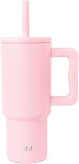 Simple Modern Kids 24 oz Tumbler with Handle and Silicone Straw Lid | Spill Proof and Leak Resistant | Reusable Stainless Steel Bottle | Gift for Kids Boys Girls | Trek Collection | Blush | Trek Kids Water Bottle, Toddler Cup | Insulated Stainless Steel, Spill-Proof Straw Lid | Blush