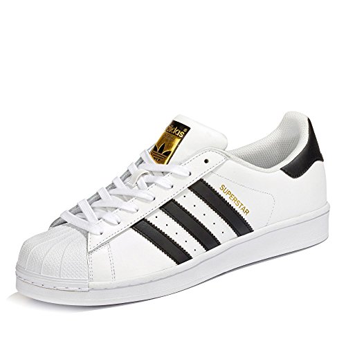 adidas Superstar C77124, Baskets Mixte Adulte, Blanc (Core Black/Footwear White), 43 1/3 EU