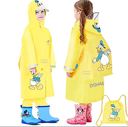 Everyday Delights Donald Duck Hooded Raincoat Rain Jacket Poncho Outwear for Boys Toddlers Kids Children2