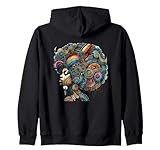 Bunte Afro-Haarkunst-Spiralen Wirbel Kapuzenjacke