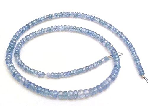 Saphir bleu véritable en petites perles de 2 mm à 4 mm pour enfilage de bijoux fine