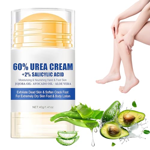 Lingyun 60% Hydrating and Anti-Cracking Urea Foot Cream,Foot Balm Stick Repairs Cracked Heel,Foot