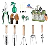 Gardening Tools 12-Piece, Durable Heavy Duty Garden Tool Set Stainless Steel, Garden Hand Tools with...