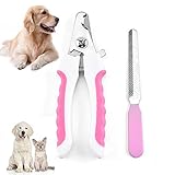 YUEMING Haustier Nagelknipser Kit,Nagelschere Hunde,Krallenpflege Krallenzange und Krallenfeile,Krallenschneider mit Safety Guard,Krallenschere für Hunde, Katzen und Kleintiere