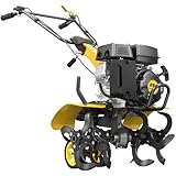 BLUBERY Tiller Cultivator,20” Heavy Duty Front Tine Tiller 3.0 HP & 4 Stroke 18 Sets of Blades,Suitable for Gardens and lawns,Digging, Reclamation,Root Removal, Weeds, Soil Cultivator etc