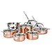 13-Piece Tri-Ply Copper Cookware Set by Viking