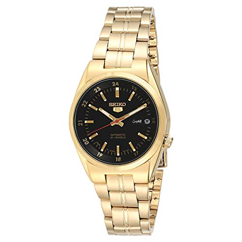 Seiko Men's Black Dial Stainless Steel Band Watch