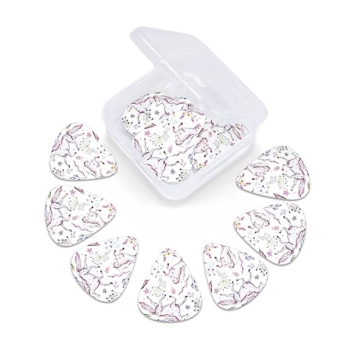 Lot de 12 médiators en forme de licorne pour guitare électrique et basse dans une boîte - Les Beatles, Paul McCartney, John Lennon, RIngo Starr, George Harrison Lot de 12 médiators en forme de licorne pour guitare électrique et basse dans une boîte – Image 7