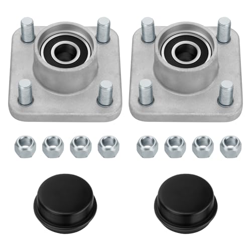 JAVIK 2 Pcs Front Wheel Hub Assembly w/Bearings Compatible with Club Car DS & Precedent & Electric Golf Carts 2003-up OEM102357701 1023577-01 102353201