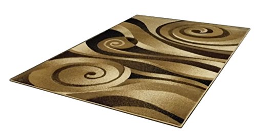 Modern Area Rug, Sculpture 258 Champaign (8 Feet X 10 Feet 6 Inch) #TOP1