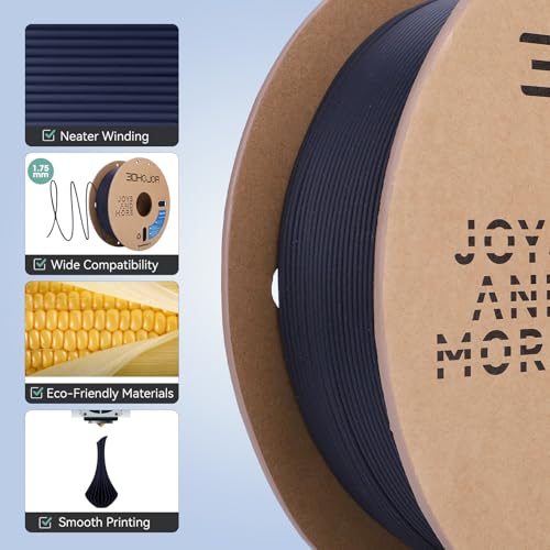 Image of 3DHoJor Matte PLA Filament 1.75mm 1kg Cardboard Spool PLA Filament 1.75 PLA 3D Printing Filament, Print with Most 3D Printers 3D Filament-Dark Blue