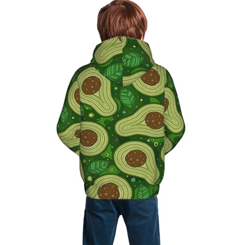 Big Colorful Avocados Kid Hoodies Boys Sweatshirts Girls Pullover with Pocket4